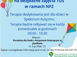 TUS - BEZPŁATNE ZAJĘCIA DLA DZIECI W SPEKTRUM AUTYZMU