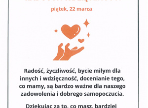 DZIEŃ ŻYCZLIWOŚCI, RADOŚCI i WDZIĘCZNOŚCI